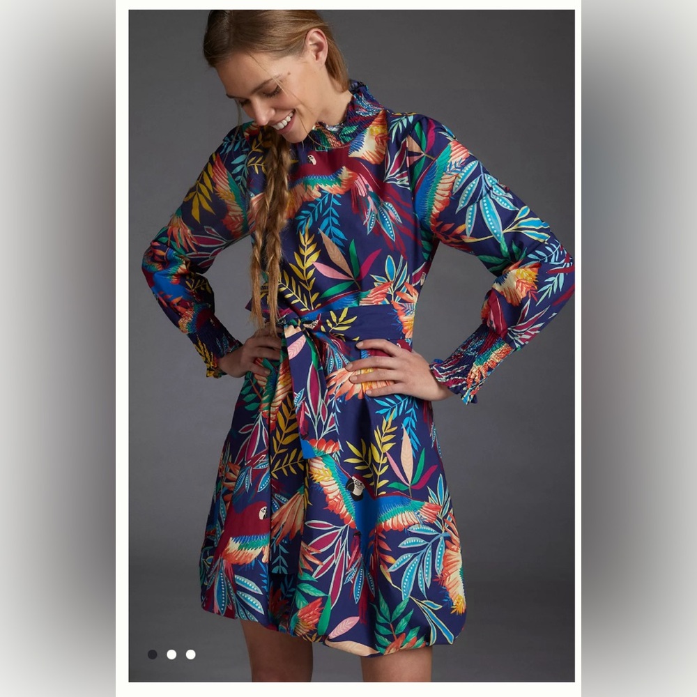 Farm Rio Aves Mini Dress